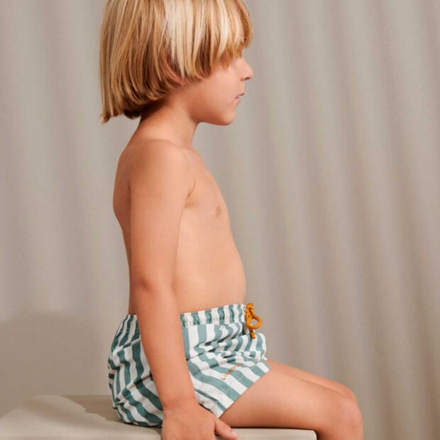 LIEWOOD - DUKE STRIPED BOARDSHORTS | PEPPERMINT/CRISP WHITE