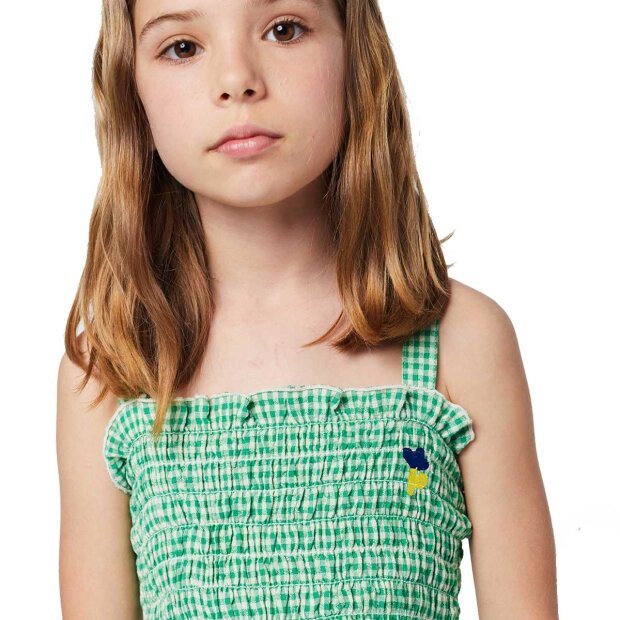 BOBO CHOSES - VICHY STRAP DRESS | GREEN