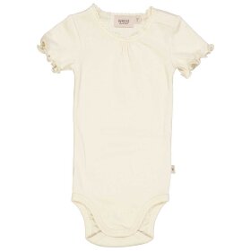 WHEAT - BODY RIB LACE SS | EGGSHELL