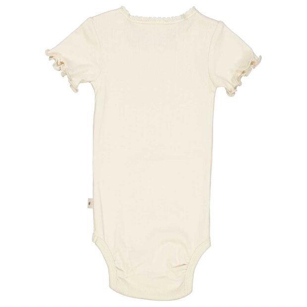 WHEAT - BODY RIB LACE SS | EGGSHELL