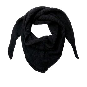 BLACK COLOUR - TRIANGLE KNITTED SCARF | SORT
