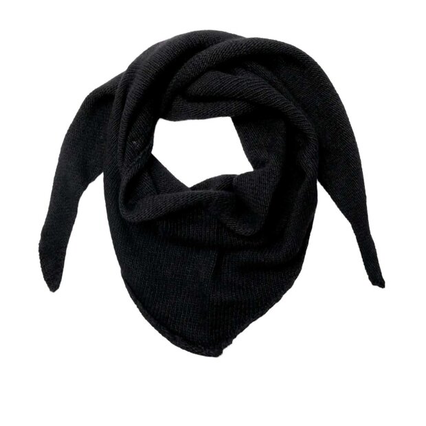 Triangle Knitted Scarf | Sort Fra Black Colour