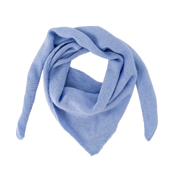 BLACK COLOUR - TRIANGLE KNITTED SCARF | LIGHT BLUE