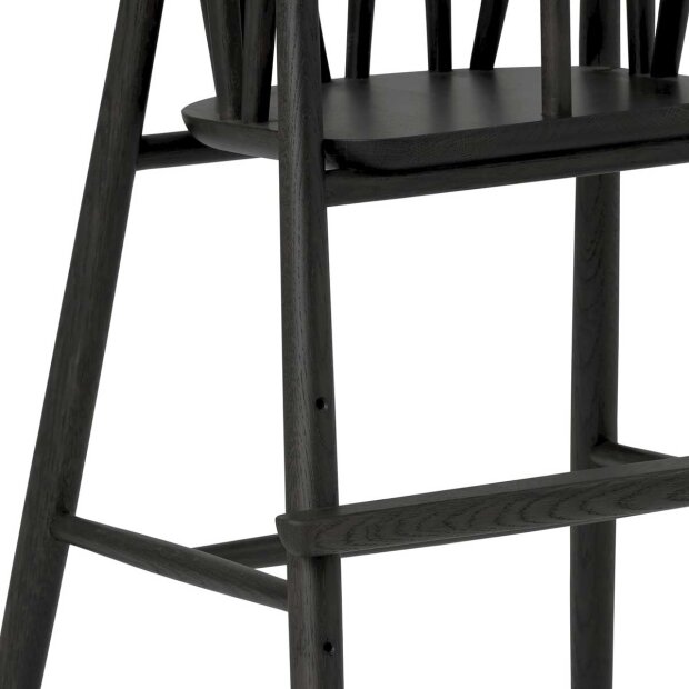 OAKLINGS - SAGA HØJ STOL SORT RØGET EG