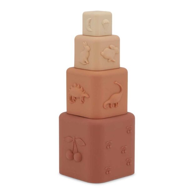 Billede af Silicone Stabeltårn | Rose Sand Mix Fra Konges Sløjd