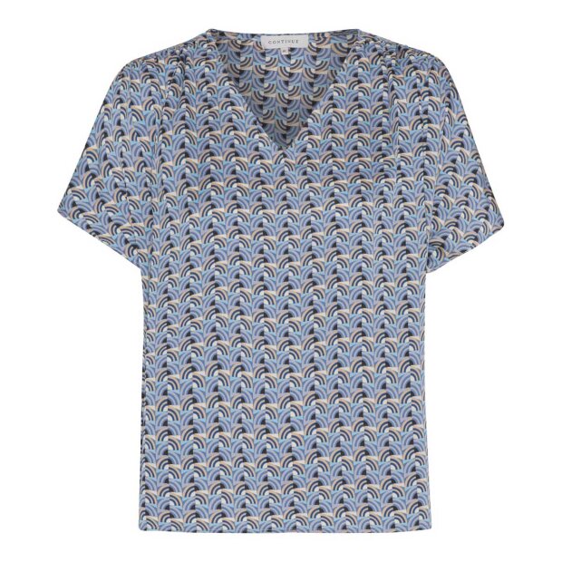 Billede af Nellie Graphic Blouse | Blue Fra Continue Copenhagen