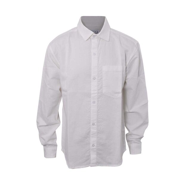 HOUND - LINEN BLEND SHIRT | WHITE