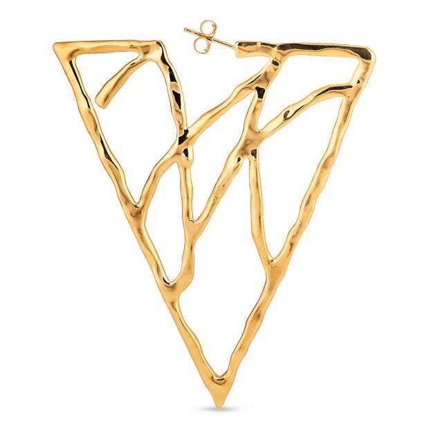 Billede af Logo Earring | Forgyldt Fra Jane Kønig