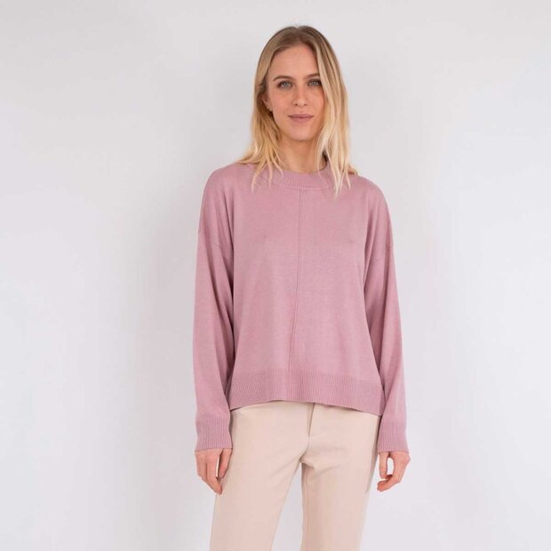 NEO NOIR - BINNI SOLID KNIT BLOUSE | ASH ROSE