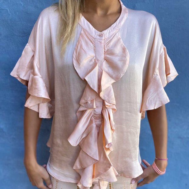 Billede af Evelina Frill Bluse | Dusty Rose Fra Asta N