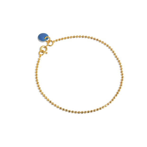 Bracelet Ball Chain | Forgyldt M/cornflower Fra Enamel Copenhagen