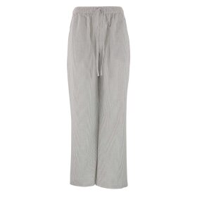 CONTINUE COPENHAGEN - LIS SMALL STRIPE BUKSER | SAND/HVID