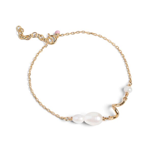 ENAMEL COPENHAGEN - PEARLIE TWIST ARMBÅND | FORGYLDT