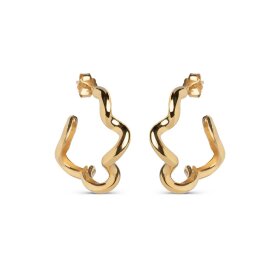 ENAMEL COPENHAGEN - CURLY HOOPS ØRERINGE | FORGYLDT