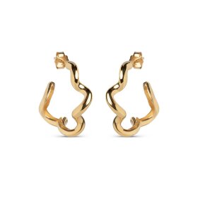 ENAMEL COPENHAGEN - CURLY HOOPS ØRERINGE | FORGYLDT