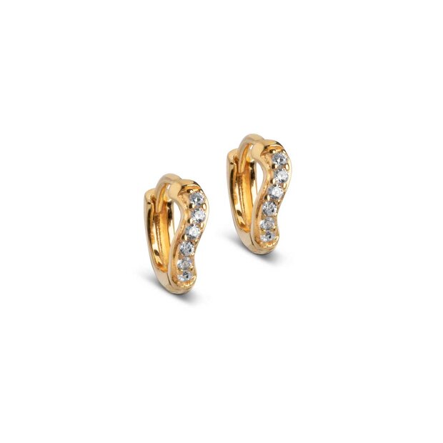 Billede af Sparkling Curve Small Hoops | Forgyldt Fra Enamel Copenhagen