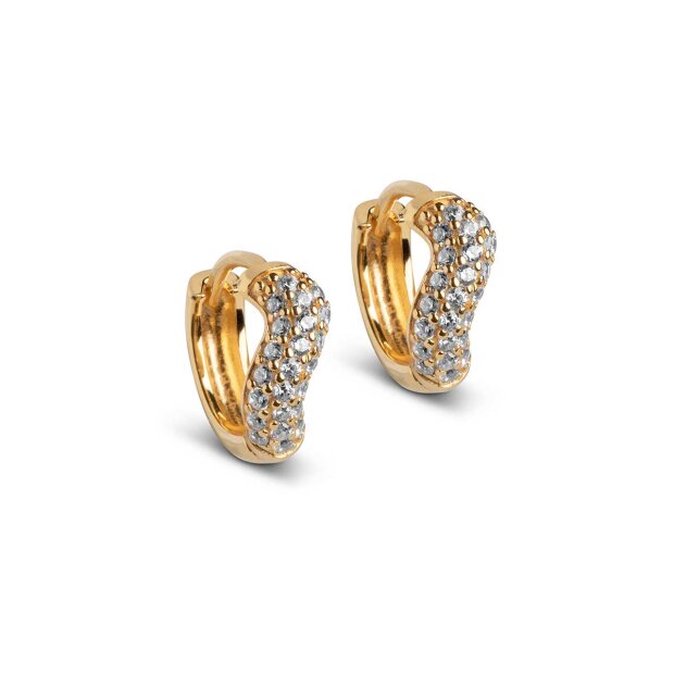 Billede af Sparkling Curve Large Hoops | Forgyldt Fra Enamel Copenhagen