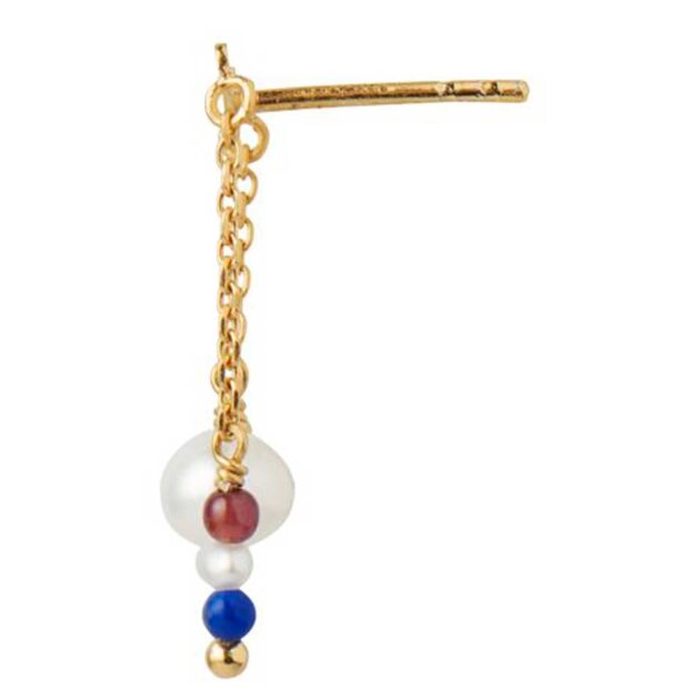 STINE A - PETIT GOLD SPLASH EARRING CHAINS & FRENCH KISS 1 STK | FORGYLDT