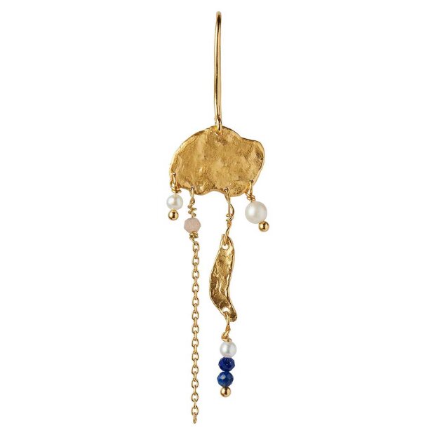 Billede af Long Gold Splash Earring Chain & Color Pop 1 Stk | Forgyldt Fra Stine A
