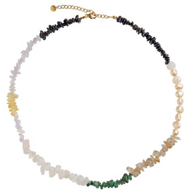 5: Crispy Coast Necklace Pacific Colors With Pearls & Gemstones | Forgyldt Fra Stine A