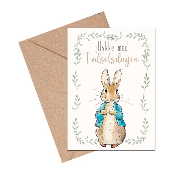 MOUSE & PEN - A6 KORT 11,5X16 CM | PETER KANIN - TILLYKKE MED FØDSELSDAGEN