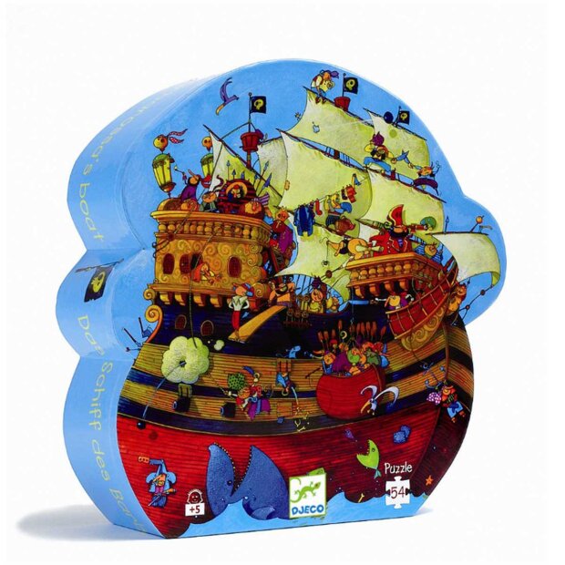 DJECO - SILHOUTPUSLESPIL - PIRATSKIB - 54 BRIKKER