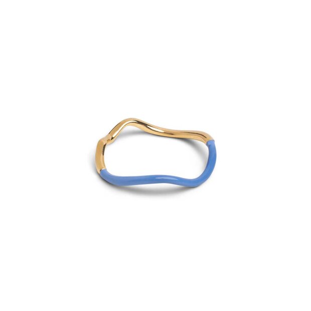 Billede af Sway Ring Forgyldt | Cornflower Fra Enamel Copenhagen