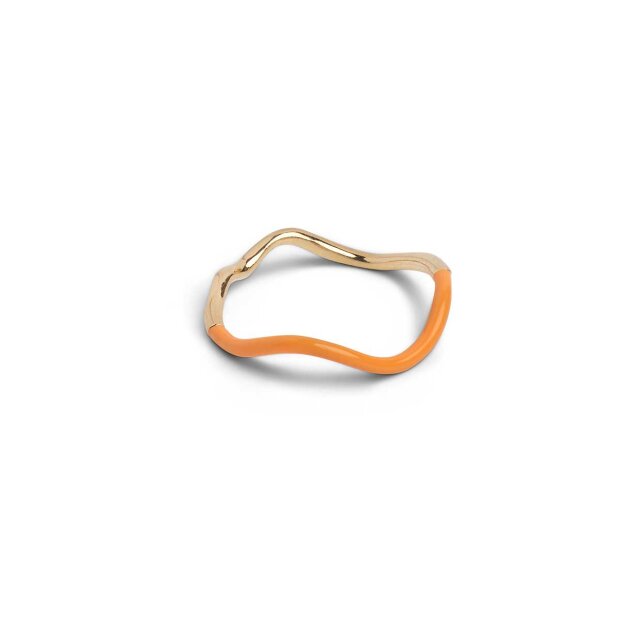 Billede af Sway Ring Forgyldt | Orange Fra Enamel Copenhagen