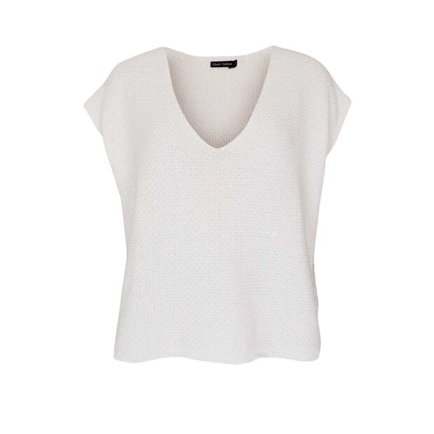 BLACK COLOUR - KITTY KNIT TOP | OFF WHITE