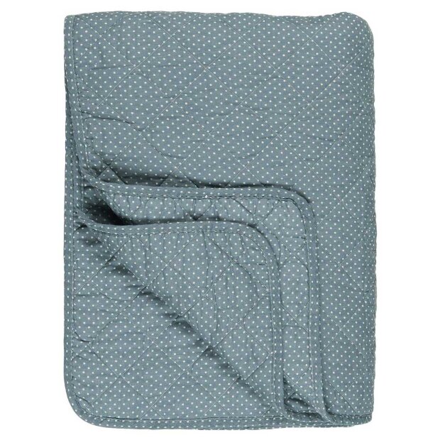 IB LAURSEN - QUILTET TÆPPE M/PRIKKER 130X180 CM | BLÅ