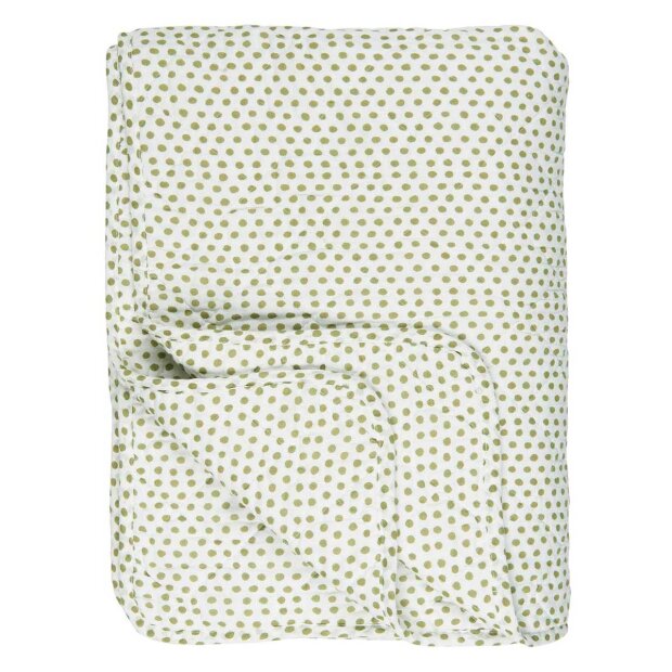 IB LAURSEN - QUILTET TÆPPE M/PRIKKER | GRØN