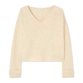 AMERICAN VINTAGE - EAST JUMPER V-NECK | PEARL