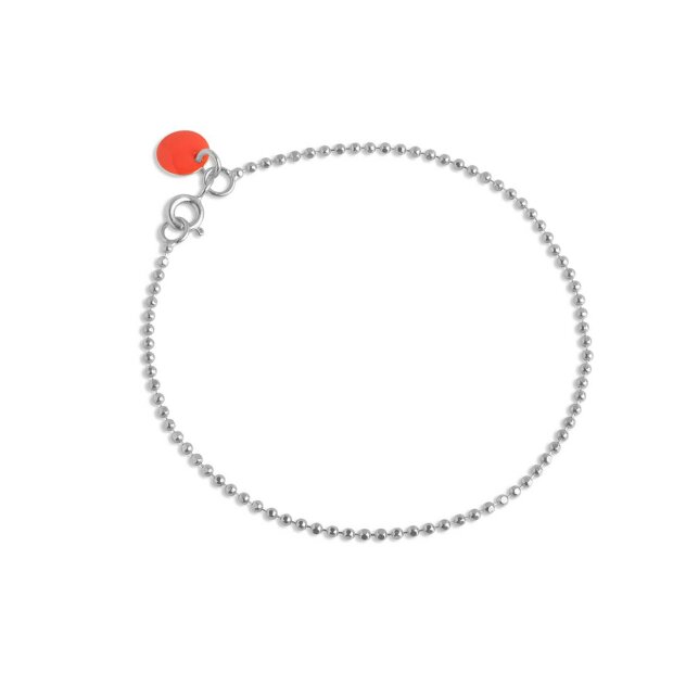 Bracelet Ball Chain Sølv | Coral Fra Enamel Copenhagen