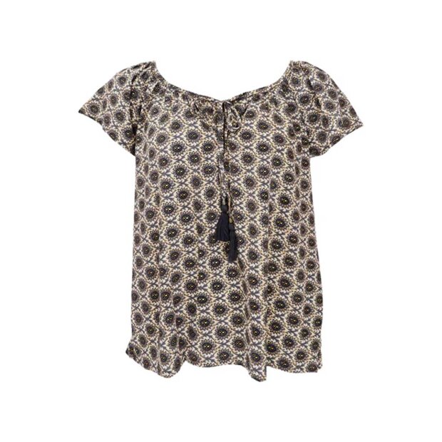 BLACK COLOUR - LUNA DANA BLUSE | WHITE COCO