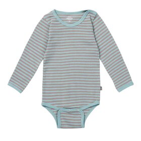 MADS NØRGAARD KIDS - SOFT DUO STRIPED BODY | STONE BLUE/CINDER