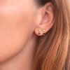 STINE A - TRES PETIT GARDEN FLOWER EARRING W/ BLACK SPINEL 1 STK. | FORGYLDT