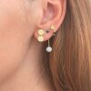STINE A - TRES PETIT GARDEN FLOWER EARRING W/ BLACK SPINEL 1 STK. | FORGYLDT