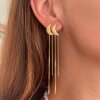 STINE A - BELLA MOON EARRING WITH LONG CHAINS 1 STK. | FORGYLDT