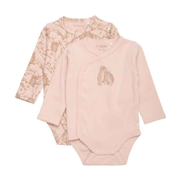 Billede af Wrap Body M/lange Ærmer 2-pack | Cameo Rose Fra Fixoni