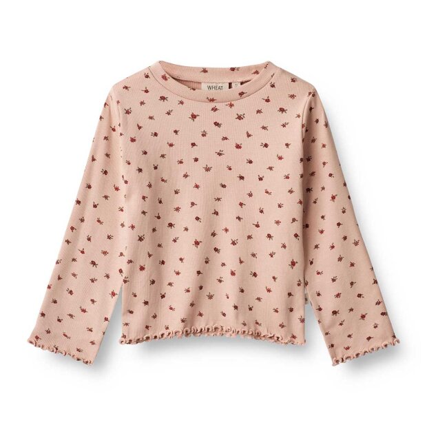 Billede af Else T-shirt M/lange Ærmer | Pink Sand Flowers Fra Wheat