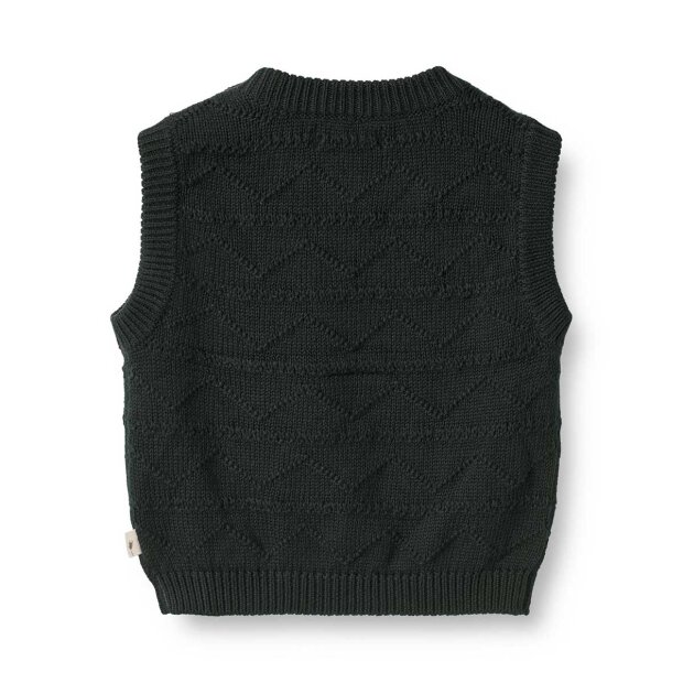 WHEAT - BOBBY STRIKKET VEST | NAVY