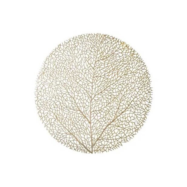 SPEEDTSBERG - DÆKKESERVIET I PVC 38 CM - GULDFARVET