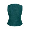 BLACK COLOUR - BOX VEST | DEEP GREEN