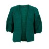 BLACK COLOUR - CASEY PUFF SLEEVE CARDIGAN | DEEP GREEN