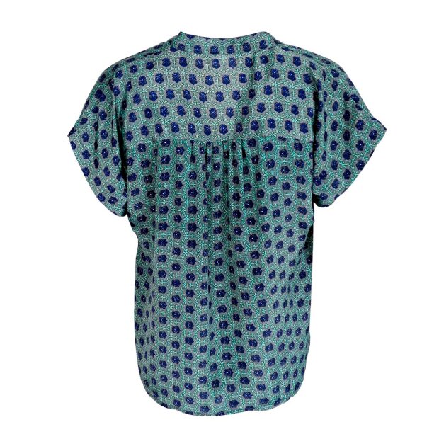 BLACK COLOUR - LUNA ANDREA TOP M/KORTE ÆRMER | EMERALD GREEN