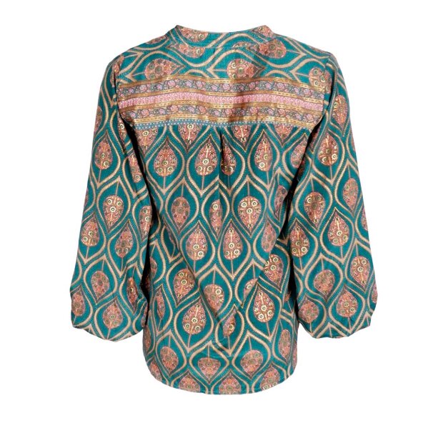 BLACK COLOUR - LUNA KAFTAN BLUSE | GREEN TULIP