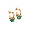 ENAMEL COPENHAGEN - ASTRID ØRERINGE | FORGYLDT M/GRASS GREEN