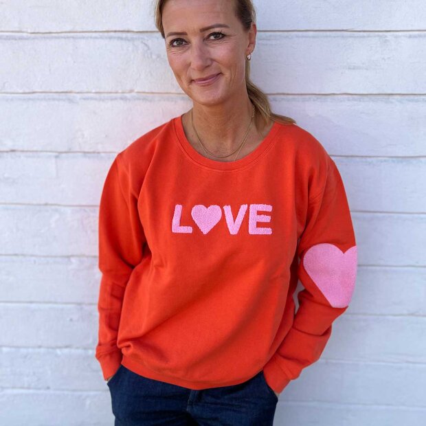 ROSAS LOVE - SWEATSHIRT LOVE | ORANGE/ROSE