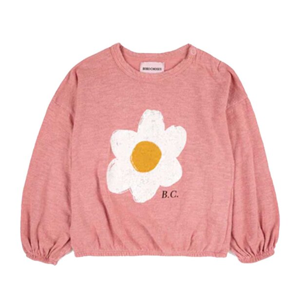 Billede af Baby Big Flower T-shirt | Salmon Pink Fra Bobo Choses