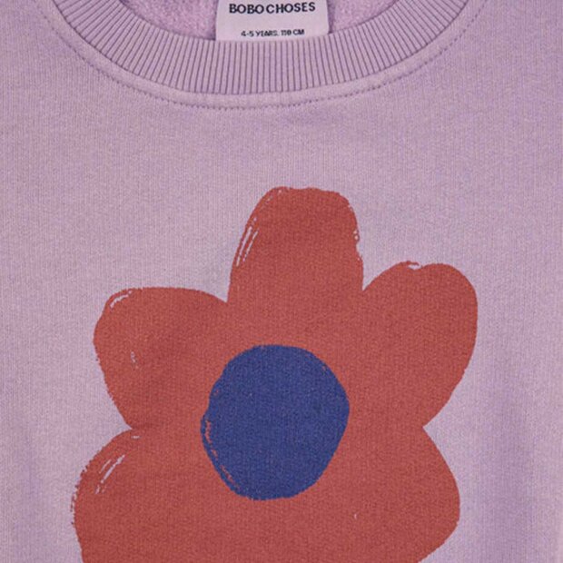 BOBO CHOSES - BIG FLOWER SWEATSHIRT | LAVENDER
